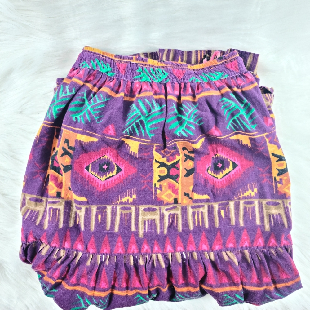 Ladies Vintage Short Circut African Tribal Skirt